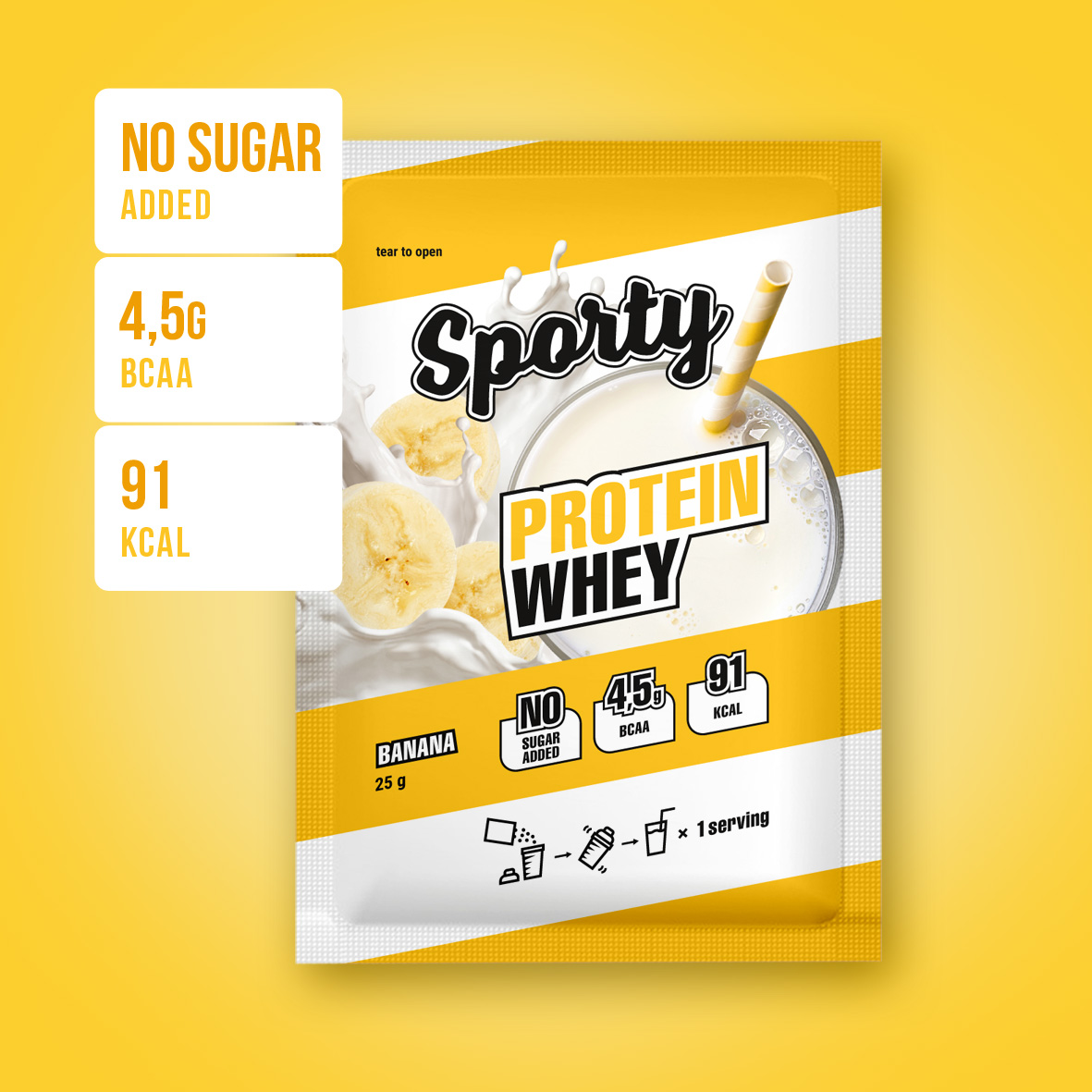 Sporty Protein Shake Banana 25g